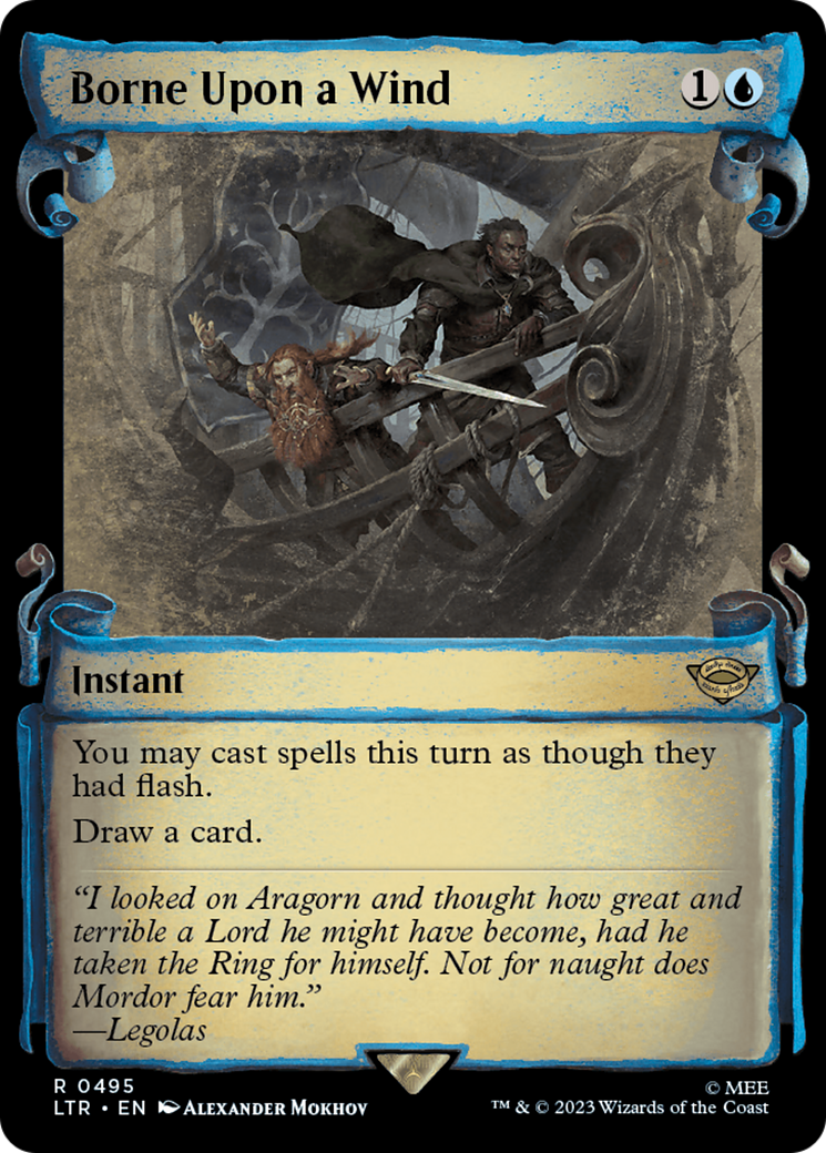 Borne Upon a Wind (LTR-495) - [The Lord of the Rings: Tales of Middle-earth]: (Showcase) Foil