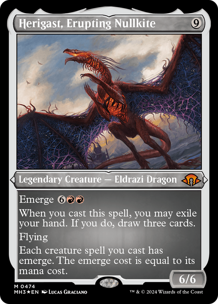 Herigast, Erupting Nullkite (MH3-474) - [Modern Horizons 3] Feuille gravée