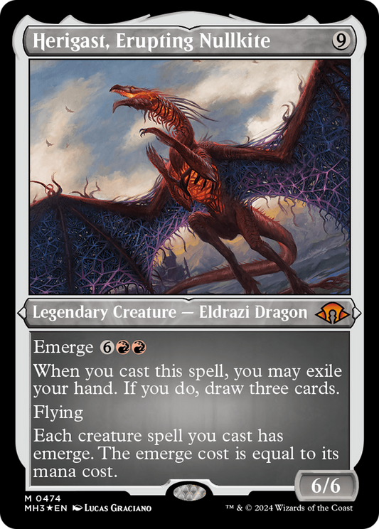 Herigast, Erupting Nullkite (MH3-474) - [Modern Horizons 3] Feuille gravée