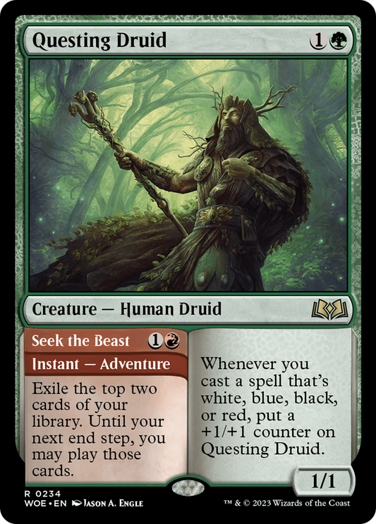Questing Druid // Seek the Beast (WOE-234) - [Wilds of Eldraine]