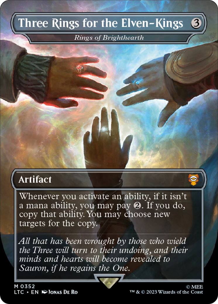 Rings of Brighthearth (LTC-352) - [Tales of Middle-earth Commander] / Three Rings for the Elven-Kings (Borderless)