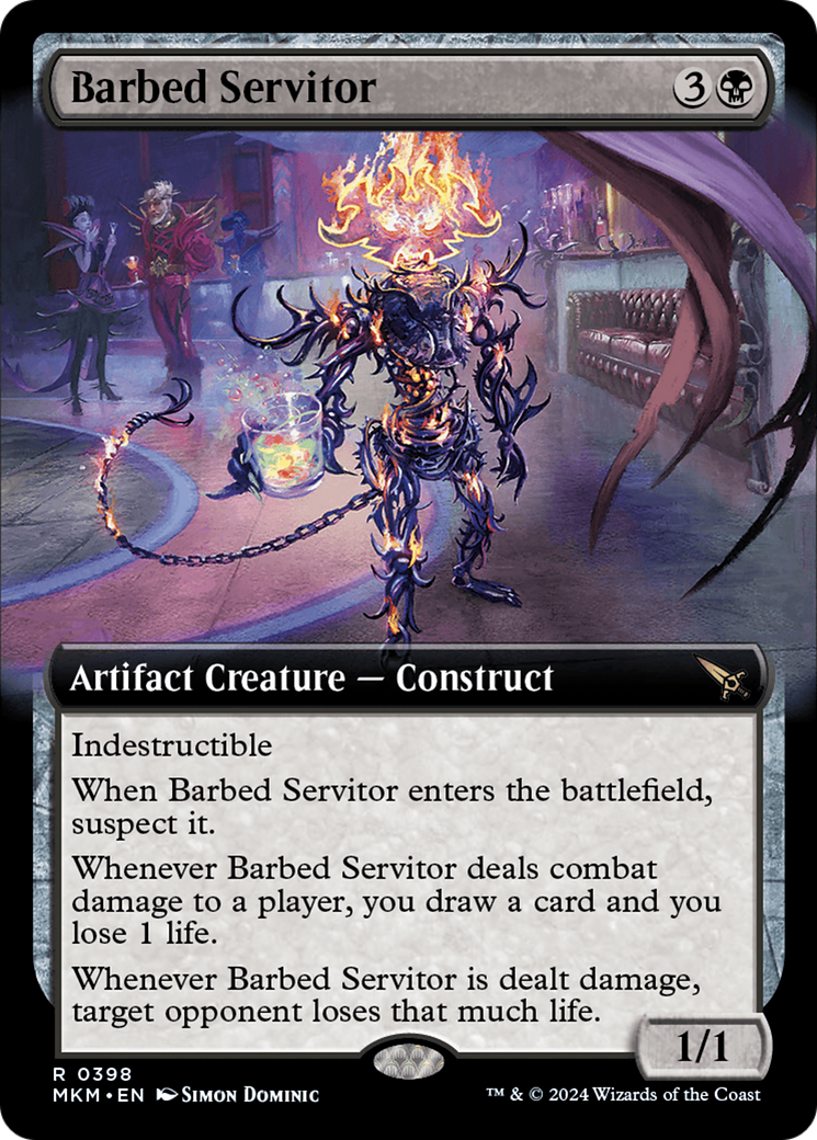 Barbed Servitor (MKM-398) - [Murders at Karlov Manor]: (Extended Art) Foil