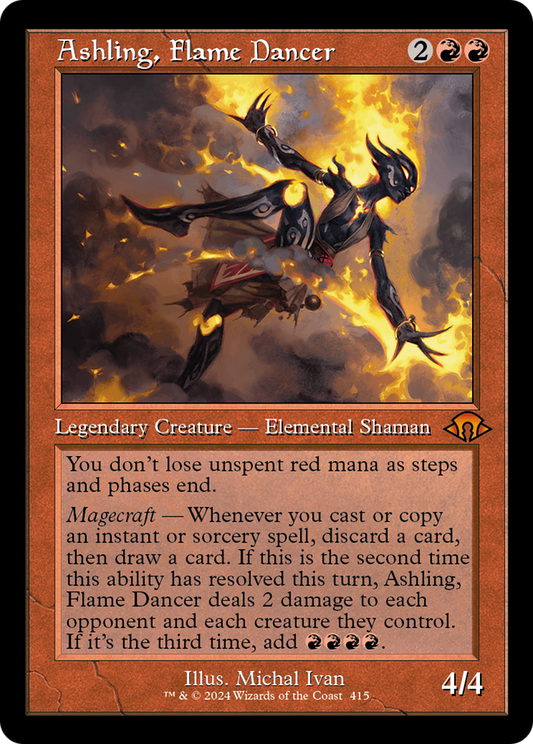 Ashling, danseur de flammes (MH3-415) - [Modern Horizons 3] Foil 
