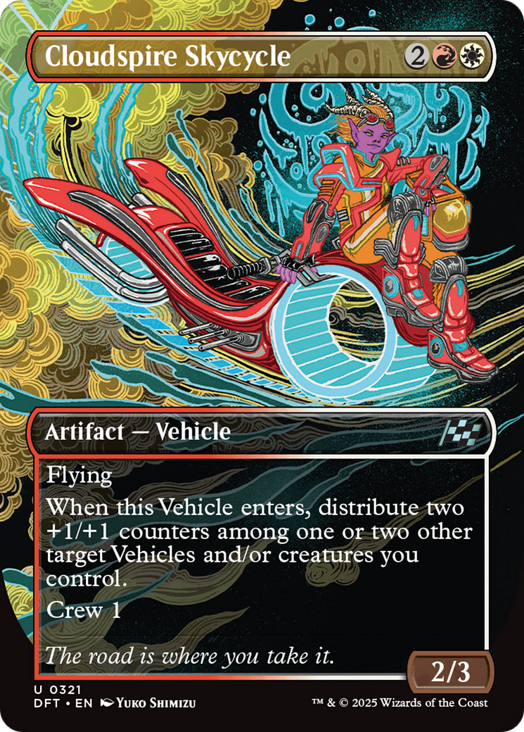 Cloudspire Skycycle (Borderless) (DFT-321) - [Aetherdrift] Foil