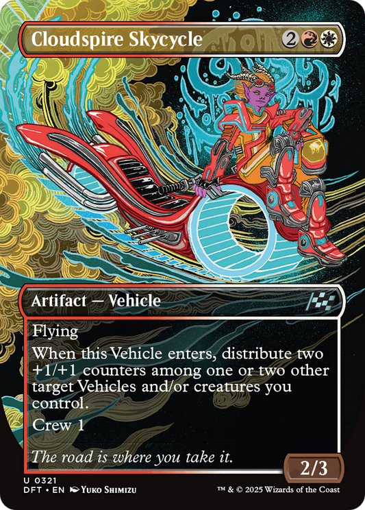 Cloudspire Skycycle (Borderless) (DFT-321) - [Aetherdrift] Foil