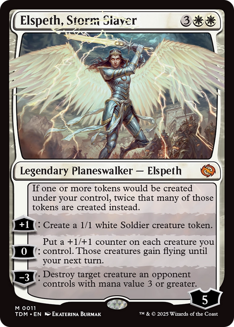 Elspeth, Storm Slayer (TDM-011) - [Tarkir: Dragonstorm] Foil