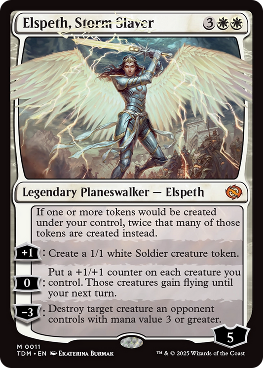 Elspeth, Storm Slayer (TDM-011) - [Tarkir: Dragonstorm] Foil