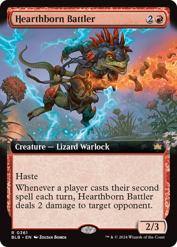 Hearthborn Battler (BLB-361) - [Bloomburrow]: (Extended Art) Foil