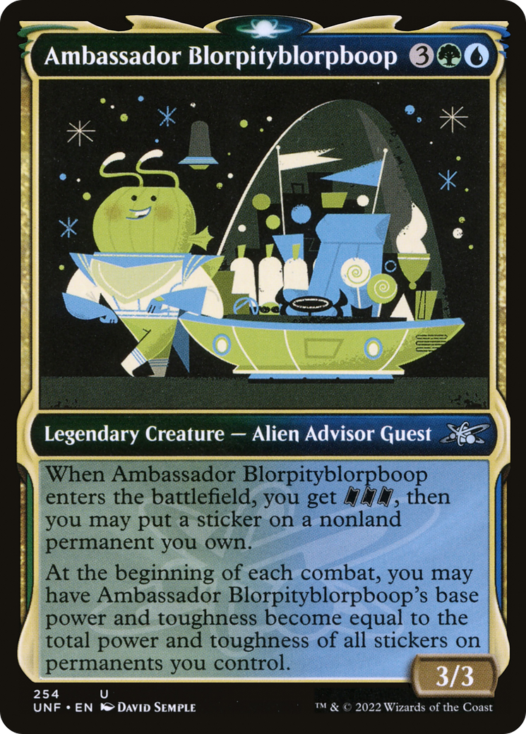Ambassador Blorpityblorpboop (UNF-254) - [Unfinity]: (Showcase) Foil