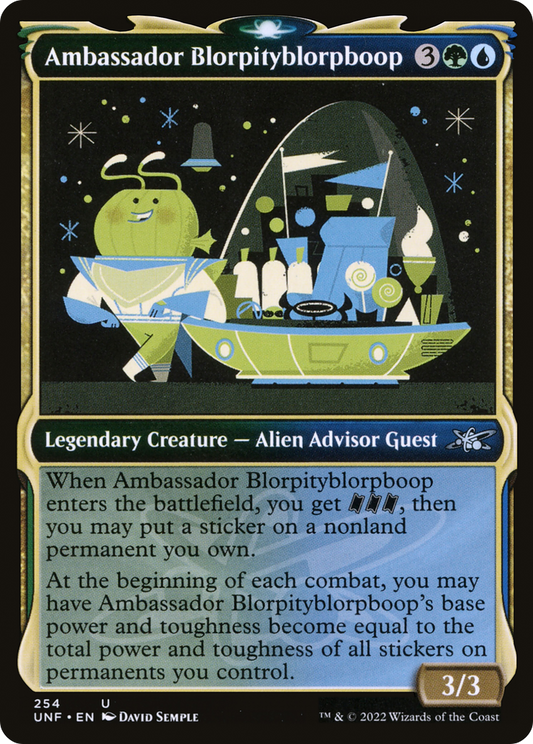 Ambassador Blorpityblorpboop (UNF-254) - [Unfinity]: (Showcase) Foil