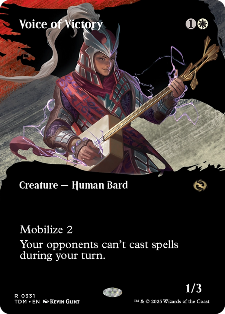 Voice of Victory (Borderless) (TDM-331) - [Tarkir: Dragonstorm]: (Showcase) (Borderless)