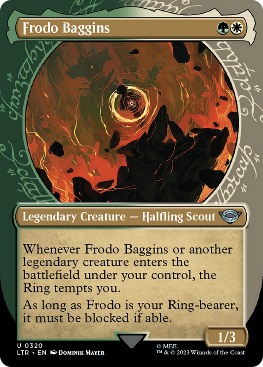 Frodo Baggins (LTR-320) - [The Lord of the Rings: Tales of Middle-earth]: (Showcase) (Borderless) Foil