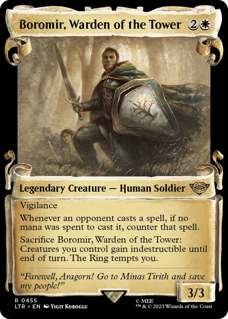 Boromir, Warden of the Tower (LTR-455) - [The Lord of the Rings: Tales of Middle-earth]: (Showcase) Foil