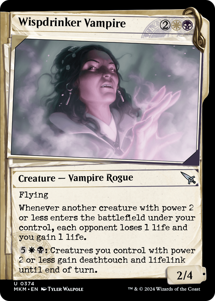 Wispdrinker Vampire (MKM-374) - [Murders at Karlov Manor]: (Showcase) Foil