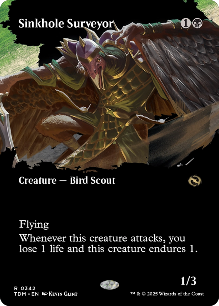 Sinkhole Surveyor (Borderless) (TDM-342) - [Tarkir: Dragonstorm]: (Showcase) (Borderless) Foil