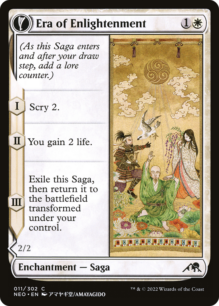 Era of Enlightenment // Hand of Enlightenment (NEO-011) - [Kamigawa: Neon Dynasty]: (fandfc, enchantment) Foil