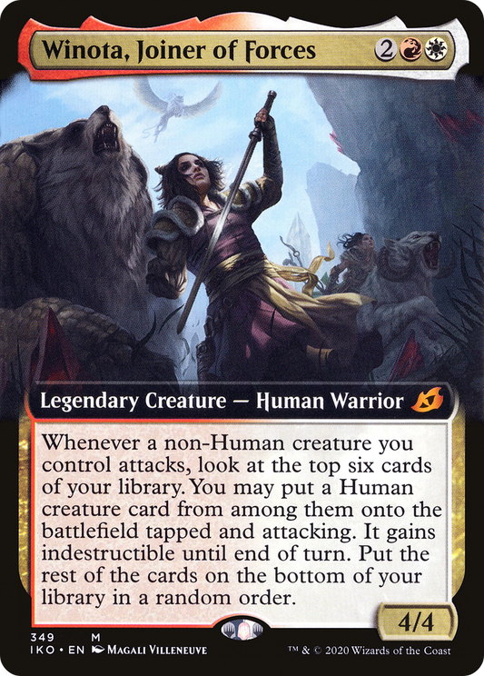 Winota, Joiner of Forces (IKO-349) - [Ikoria: Lair of Behemoths]: (Extended Art) Foil