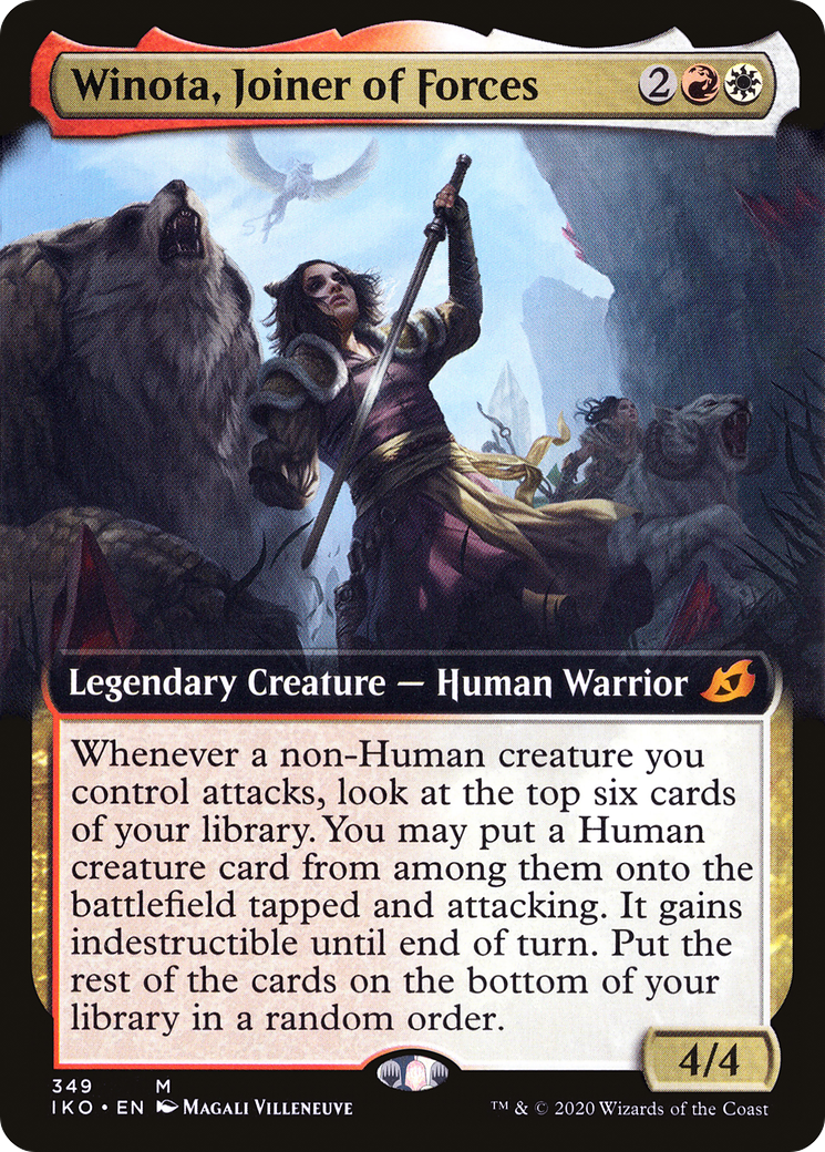 Winota, Joiner of Forces (IKO-349) - [Ikoria: Lair of Behemoths]: (Extended Art)