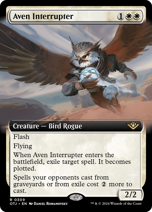 Aven Interrupter (OTJ-309) - [Outlaws of Thunder Junction]: (Extended Art)