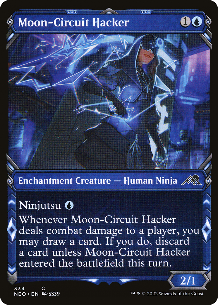 Moon-Circuit Hacker (NEO-334) - [Kamigawa: Neon Dynasty]: (Showcase) Foil