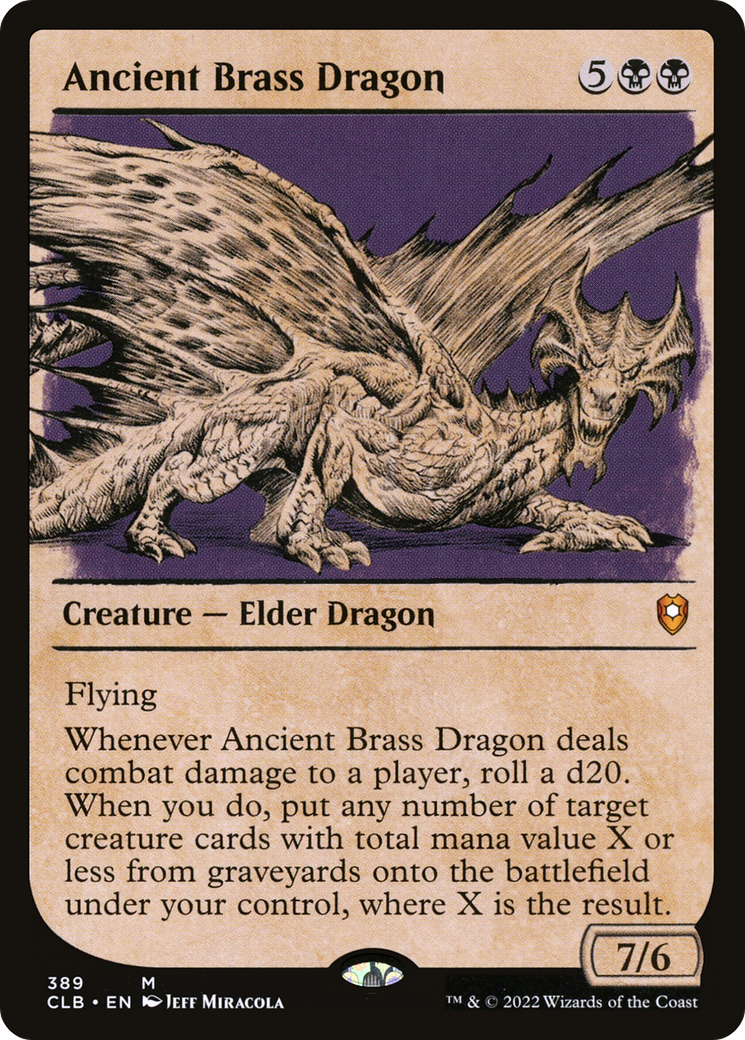 Ancient Brass Dragon (CLB-389) - [Commander Legends: Battle for Baldur's Gate]: (Showcase)