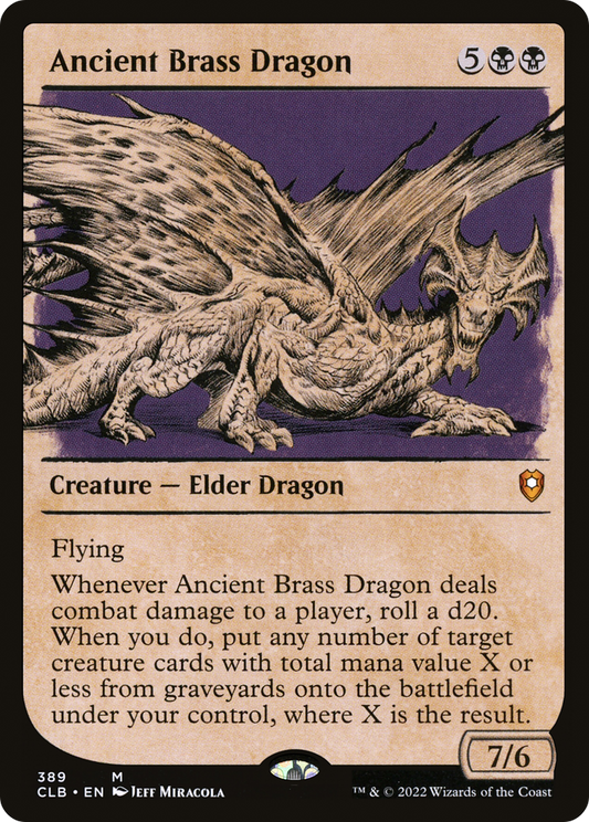 Ancient Brass Dragon (CLB-389) - [Commander Legends: Battle for Baldur's Gate]: (Showcase)