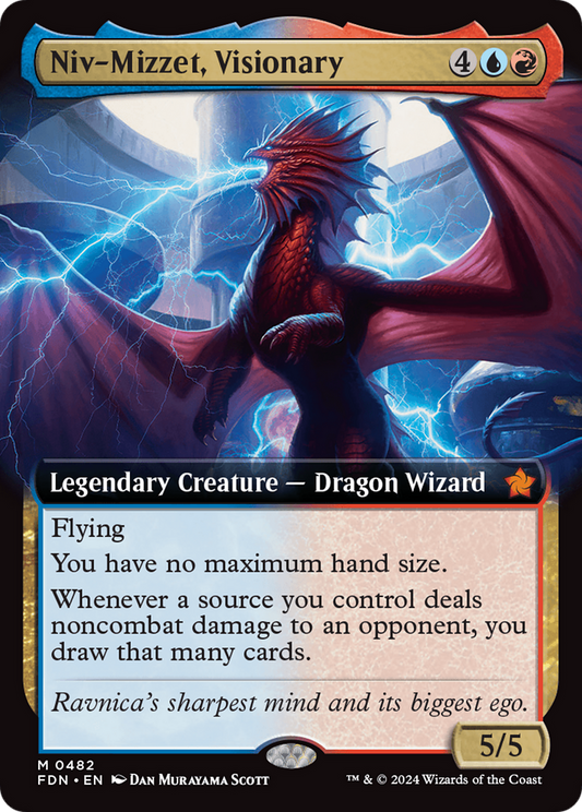 Niv-Mizzet, Visionary (FDN-482) - [Foundations]: (Extended Art) Foil