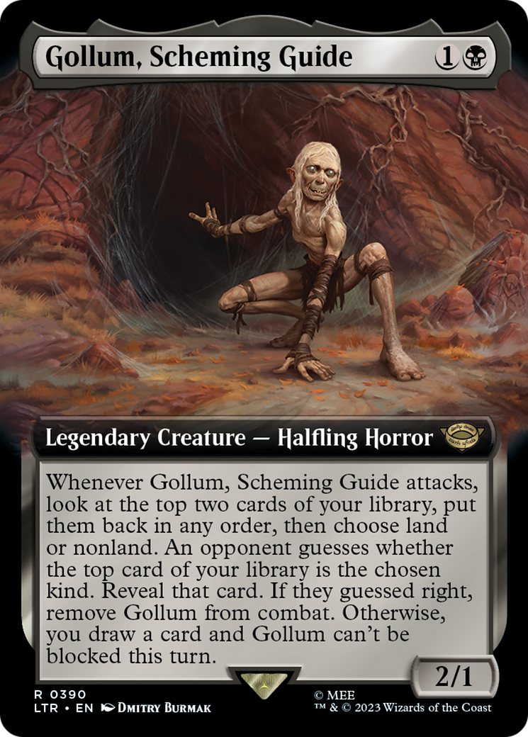Gollum, Scheming Guide (LTR-390) - [The Lord of the Rings: Tales of Middle-earth]: (Extended Art)