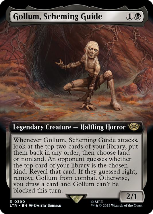 Gollum, Scheming Guide (LTR-390) - [The Lord of the Rings: Tales of Middle-earth]: (Extended Art)