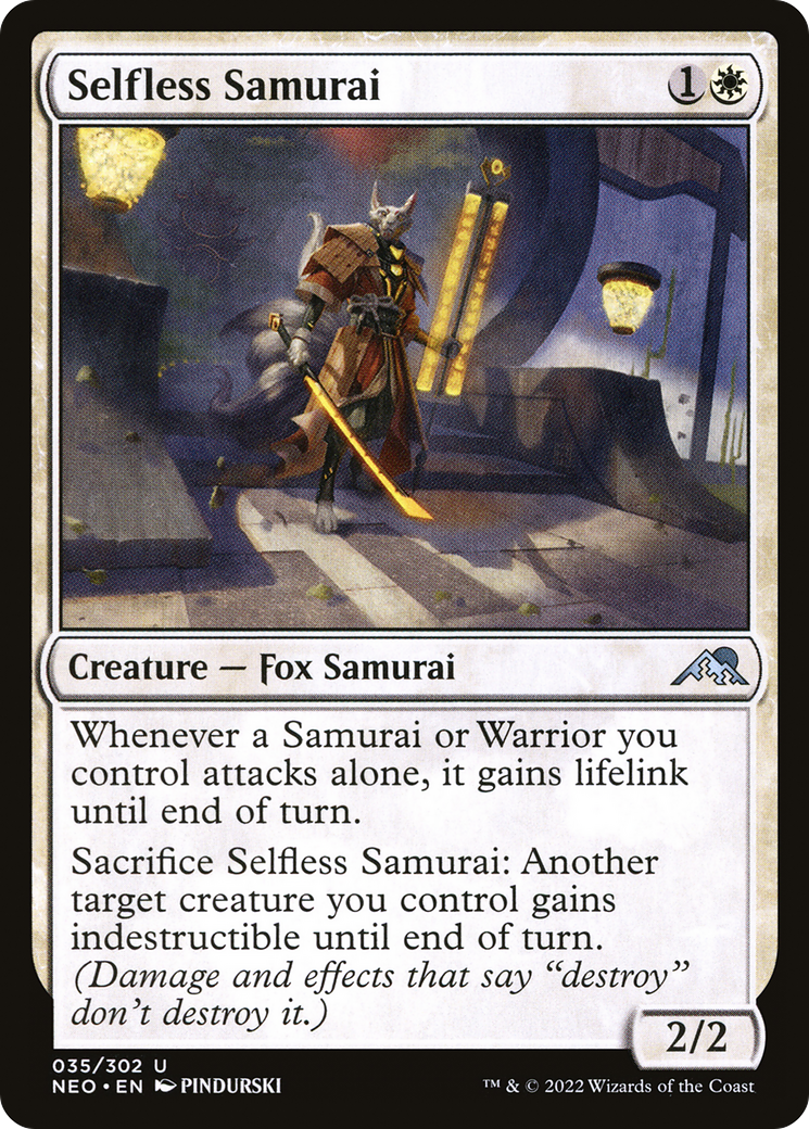 Selfless Samurai (NEO-035) - [Kamigawa: Neon Dynasty]