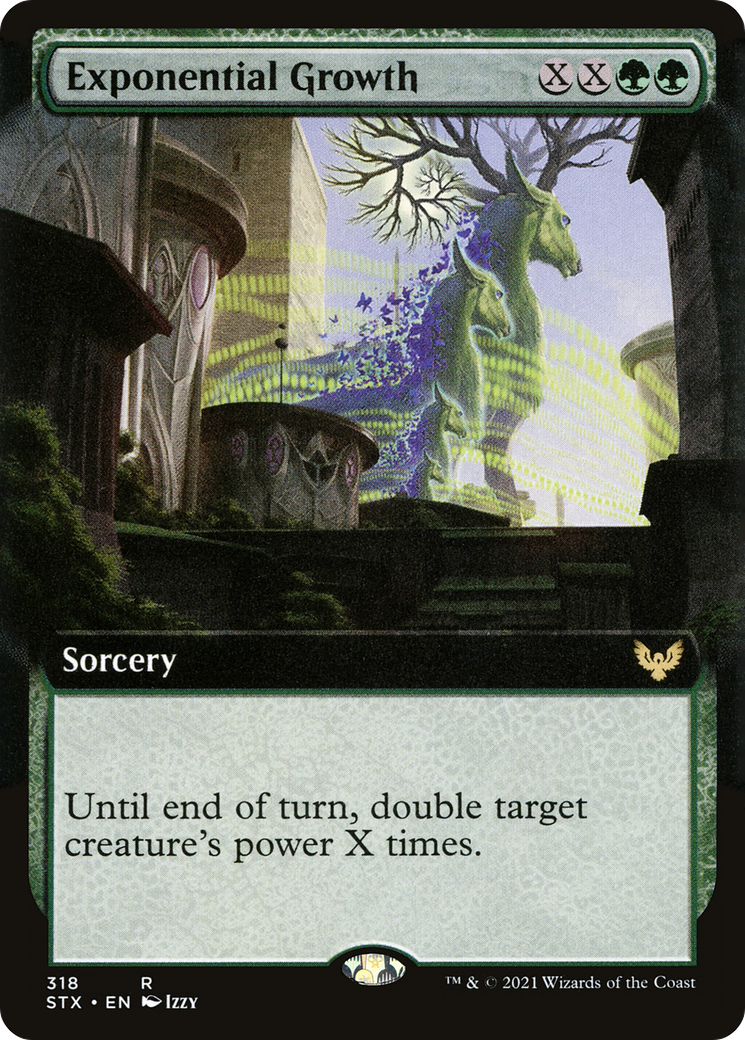 Exponential Growth (Extended Art) (STX-318) - [Strixhaven: School of Mages]: (Extended Art) Foil