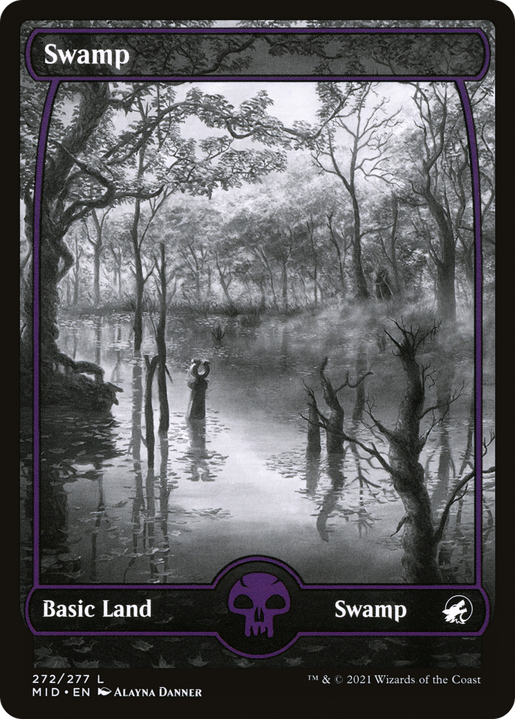 Swamp (MID-272) - [Innistrad: Midnight Hunt]: (Full Art, Showcase) Foil
