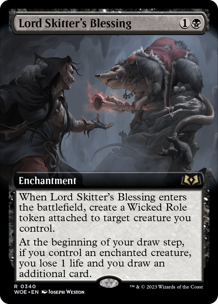 Lord Skitter's Blessing (Extended Art) (WOE-340) - [Wilds of Eldraine]: (Extended Art)