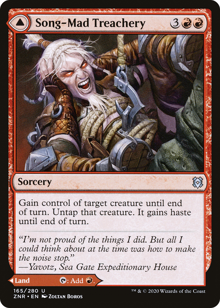 Song-Mad Treachery // Song-Mad Ruins (ZNR-165) - [Zendikar Rising] Foil