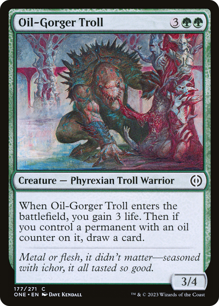 Oil-Gorger Troll (ONE-177) - [Phyrexia: All Will Be One] Foil