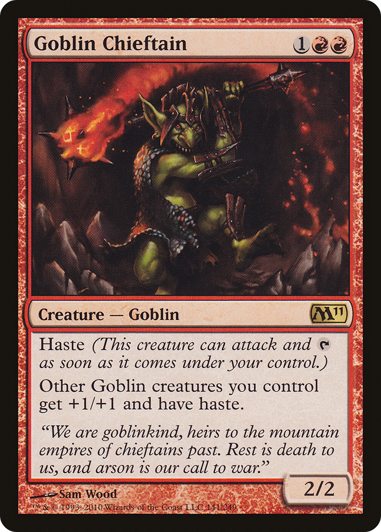 Goblin Chieftain (M11-141) - [Magic 2011] Foil