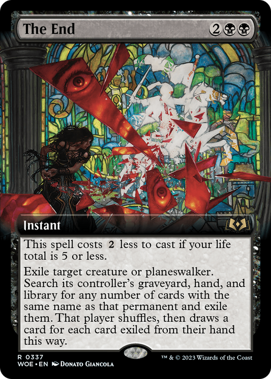 The End (Extended Art) (WOE-337) - [Wilds of Eldraine]: (Extended Art)