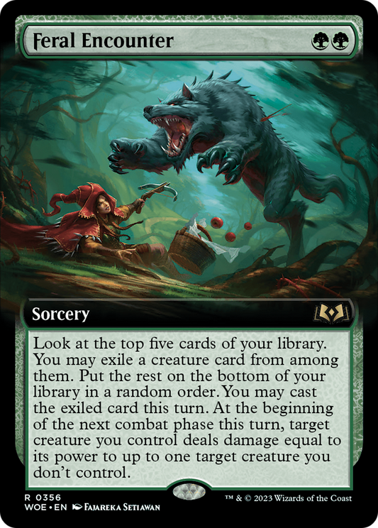 Feral Encounter (Extended Art) (WOE-356) - [Wilds of Eldraine]: (Extended Art)