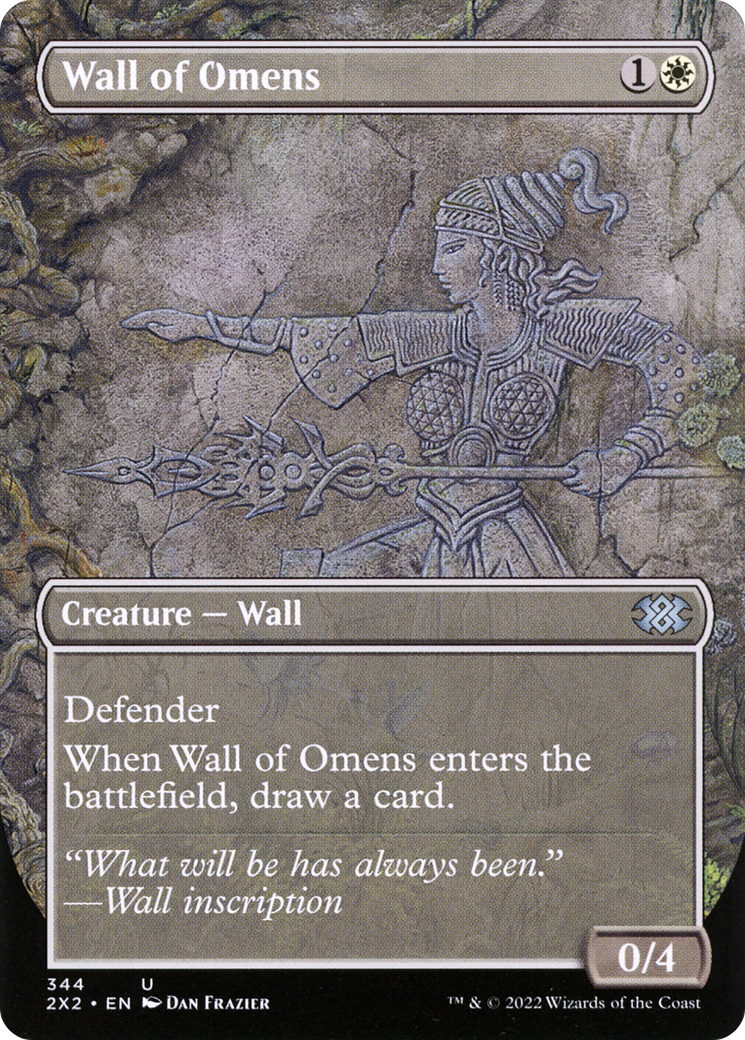 Wall of Omens (2X2-344) - [Double Masters 2022] (Borderless) Foil