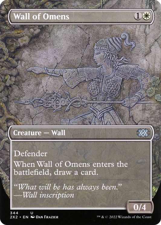 Wall of Omens (2X2-344) - [Double Masters 2022] (Borderless) Foil