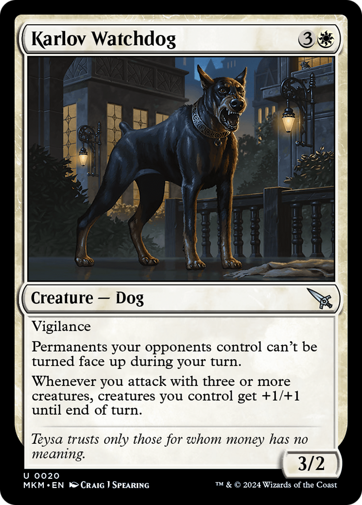 Karlov Watchdog (MKM-020) - [Murders at Karlov Manor] Foil