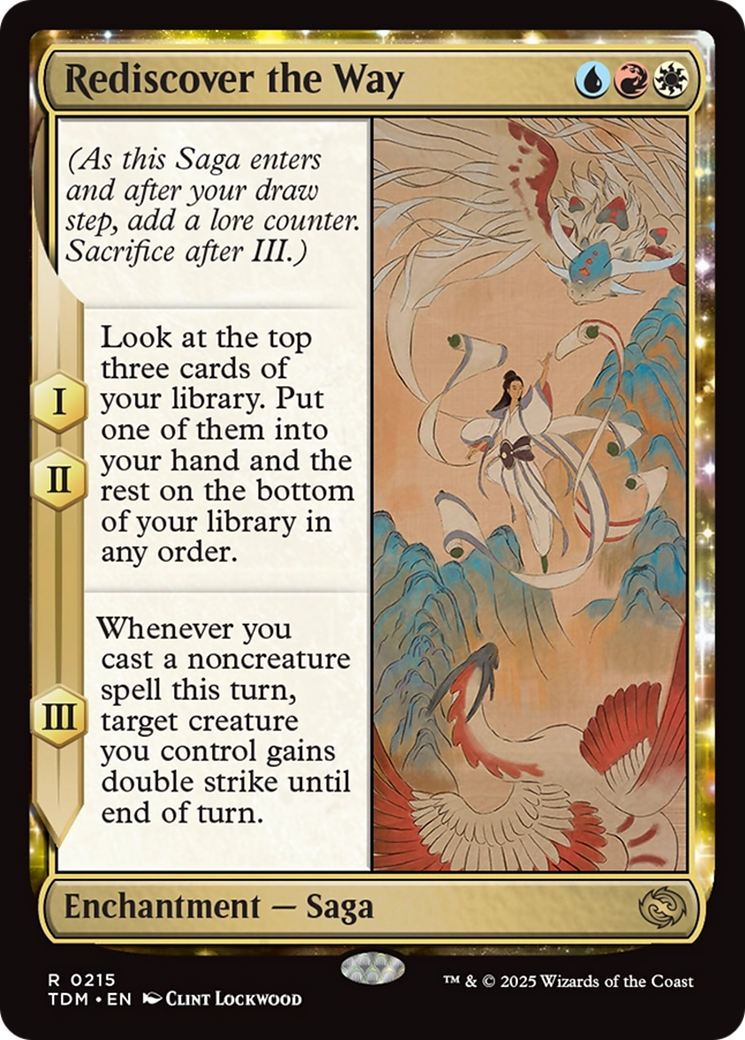 Rediscover the Way (TDM-215) - [Tarkir: Dragonstorm]: (enchantment) Foil
