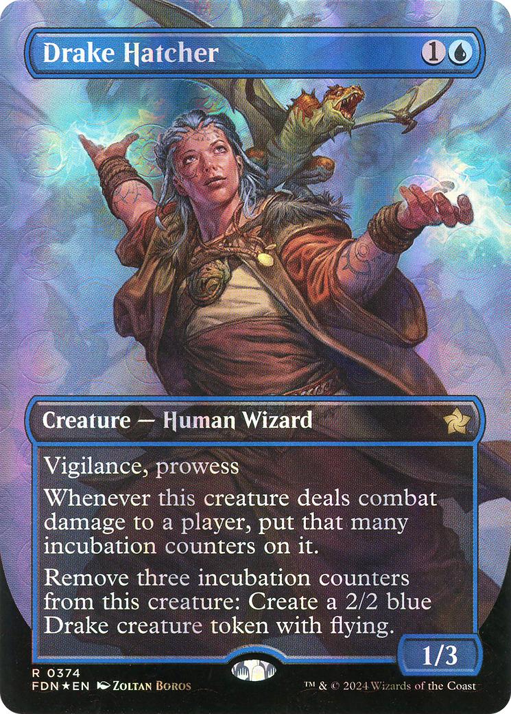 Drake Hatcher (FDN-374) - [Foundations] (Borderless) Foil