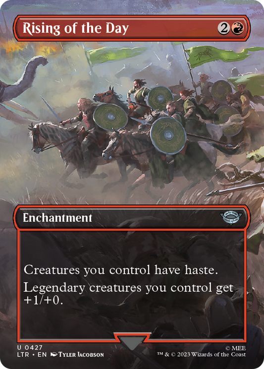 Rising of the Day (Borderless Alternate Art) [Le Seigneur des Anneaux : Contes de la Terre du Milieu] 