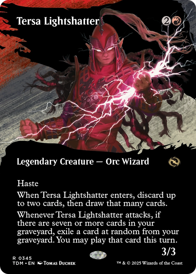 Tersa Lightshatter (Borderless) (TDM-345) - [Tarkir: Dragonstorm]: (Showcase) (Borderless) Foil