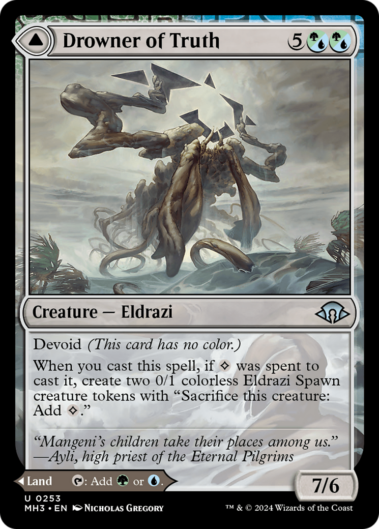Drowner of Truth // Drowned Jungle (MH3-253) - [Modern Horizons 3] Foil