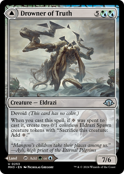 Drowner of Truth // Drowned Jungle (MH3-253) - [Modern Horizons 3] Foil
