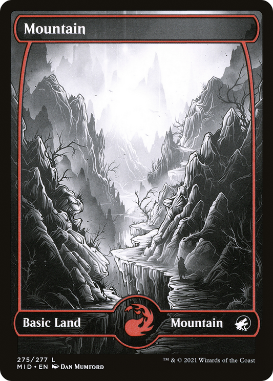Mountain (MID-275) - [Innistrad: Midnight Hunt]: (Full Art, Showcase)