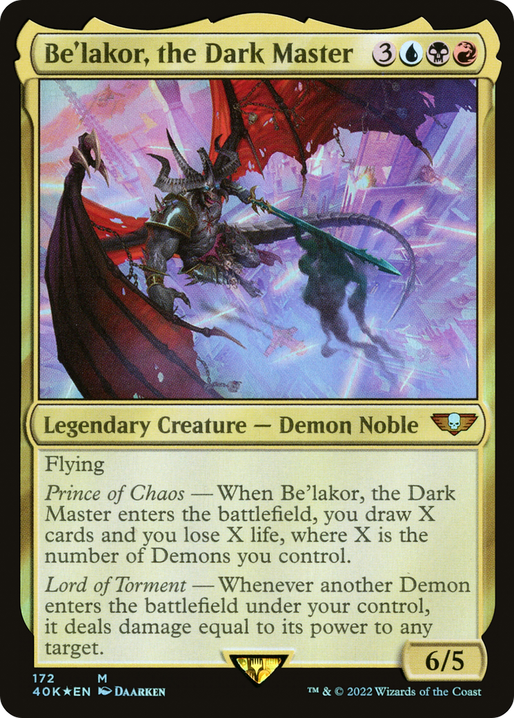 Be'lakor, the Dark Master (40K-172) - [Warhammer 40,000 Commander] Foil