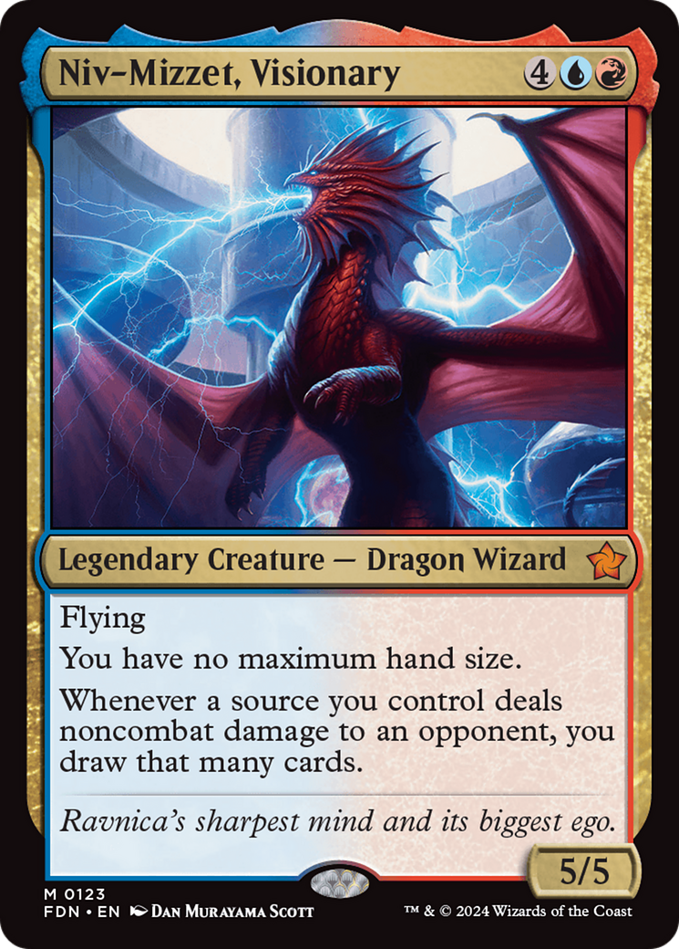 Niv-Mizzet, Visionary (FDN-123) - [Foundations] Foil